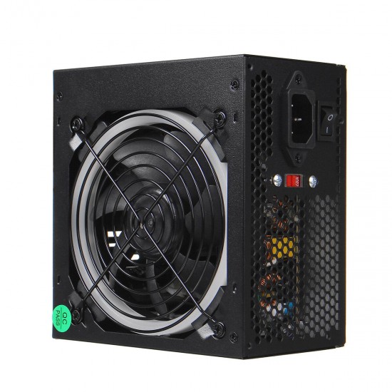 800W PC Power Supply RGB LED 12CM Silent Cooling Fan ATX 12V 24Pin PC Desktop Computer Power Supply PCI SATAfor AMD Intel