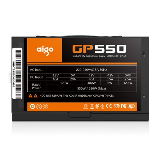 GP550 Desktop Power Supply 750W 80PLUS Bronze Quiet Power 12V ATX Active Power Supply Computer Cooling Fan For Intel AMD PC