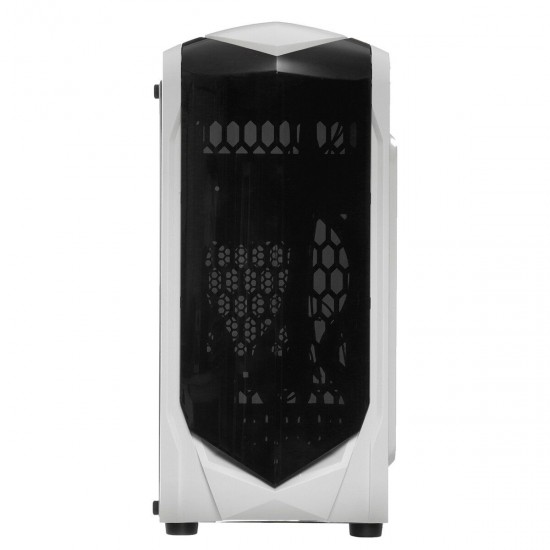 Black Desktop Computer Case Double USB 3.0/2.0 Interface Transparent Side Panel ATX Host Game PC Tower Case