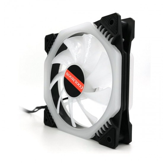 Computer PC Cooler Cooling Fan RGB LED Multicolor-mode 12cm Quiet Chassis Fan