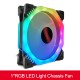 Computer PC Cooler Cooling Fan RGB LED Multicolor-mode 12cm Quiet Chassis Fan