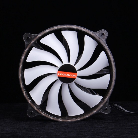 CR200mm Chassis Computer Case Fan RGB Mute Streamer LED Computer Host 20cm Cooling Fan