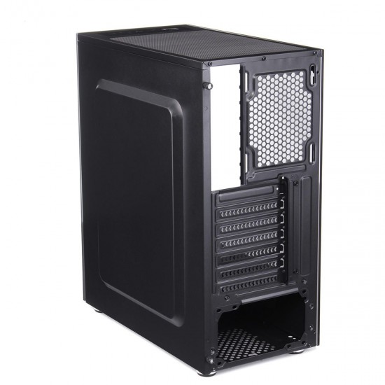 Hyun Shadow Desktop Computer Case Double-sided Glass Transparent Side Panel ATX PC Computer Case for Home Office