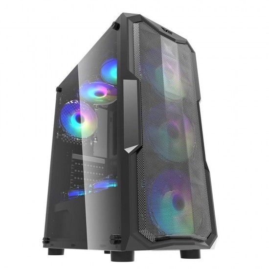 Mesh Gaming Computer Case Chassis ATX/M-ATX/ITX Acrylic panel