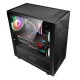 DLM21 Gaming Computer Case ATX/M-ATX/ITX Supported Tempered Glass Door Opening Air Inlet Black