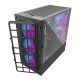 DLV22 Gaming Computer Case ATX/M-ATX/ITX Supported Rightside Door Opening Dust Proof Net Black