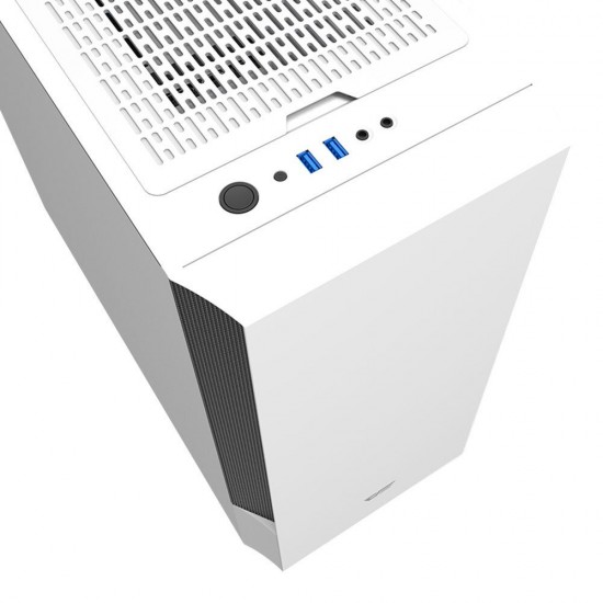 DLV22 Gaming Computer Case ATX/M-ATX/ITX Supported Rightside Door Opening Dust Proof Net White