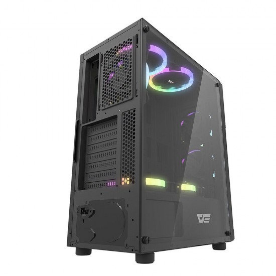 Gaming Computer Case ATX/M-ATX/ITX Support Mesh & Carbon Fiber Pannel Design Side Gaming Computer Case ATX/M-ATX/ITX Support Mesh & Carbon Fiber Pannel Design Side