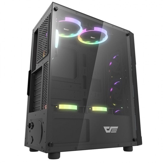 Gaming Computer Case ATX/M-ATX/ITX Support Mesh & Carbon Fiber Pannel Design Side