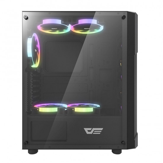 Gaming Computer Case ATX/M-ATX/ITX Support Mesh & Carbon Fiber Pannel Design Side