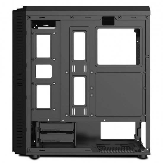 Water Square5 Gaming Computer Case Support ATX/M-ATX Water cooled with 3 Front Fixed Light Fan