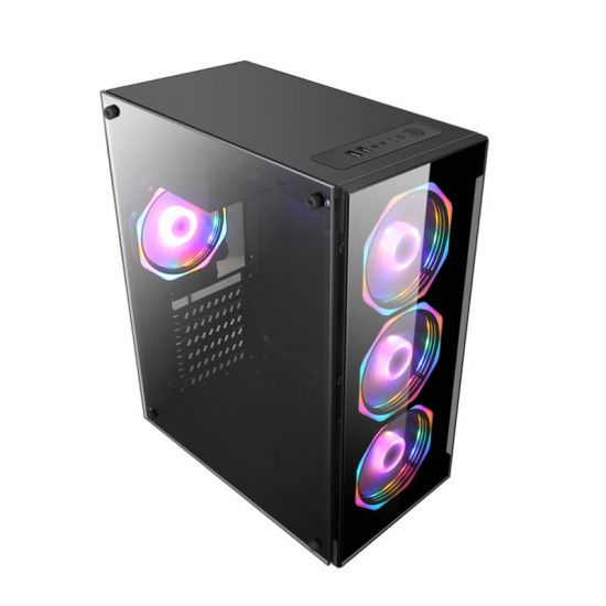 Gaming Case ATX / M-ATX / MINI-ITX PC Computer Case USB2.0 SPCC Transparent Desktop Chassis