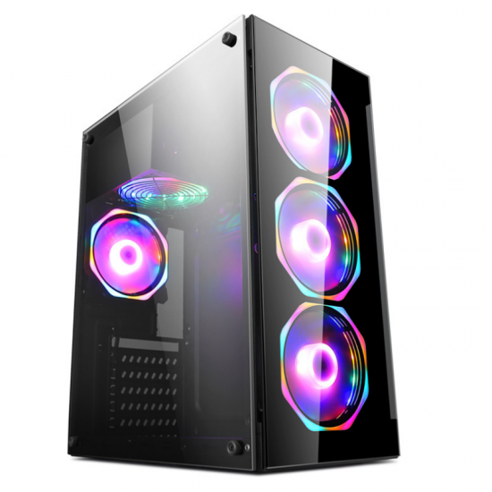 Gaming Case ATX / M-ATX / MINI-ITX PC Computer Case USB2.0 SPCC Transparent Desktop Chassis