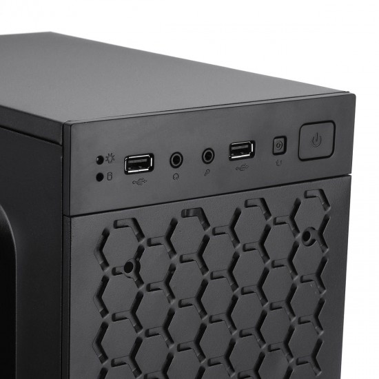 Micro ATX ITX Black USB 2.0 Office Gaming Computer Destop Case PC Cases LED Fan