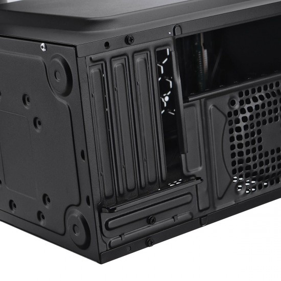 Micro ATX ITX Black USB 2.0 Office Gaming Computer Destop Case PC Cases LED Fan