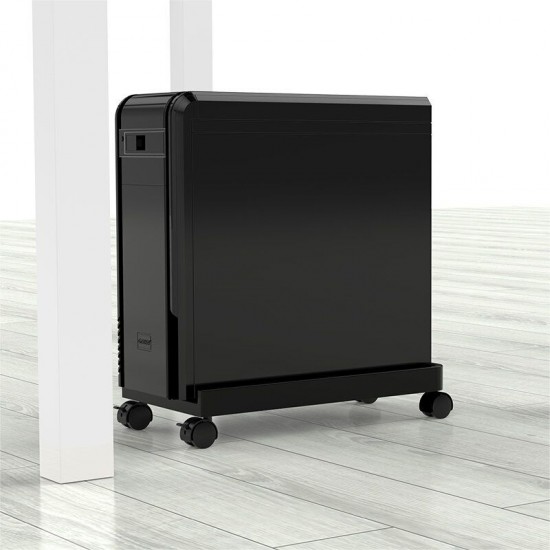 CPB2 Computer Host Bracket Carbon Fiber Surface Computer Case Rack Stand Shelf with Caster Wheels