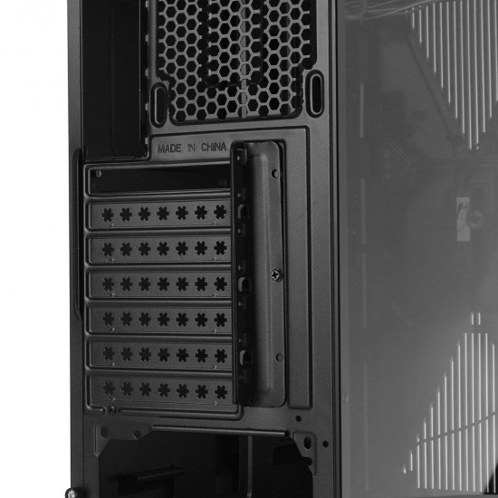 PC Computer Case Side Transparen Acrylic Panel Computer Case Tower Chassis for Gaming ATX/M-ATX/Mini-ITX Support Water Cooling