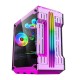 RGB Light Bar Computer Case Tempered Glass Panels ATX Gaming Water Cooling PC Case E-Sports Online Cafe Desktop Game Supplies