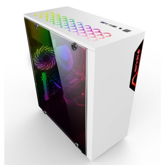 Thicken Transparent Computer Case ATX Micro-ATX Mini-ITX PC Case Desktop Chassis USB 2.0 with Cooling Fan