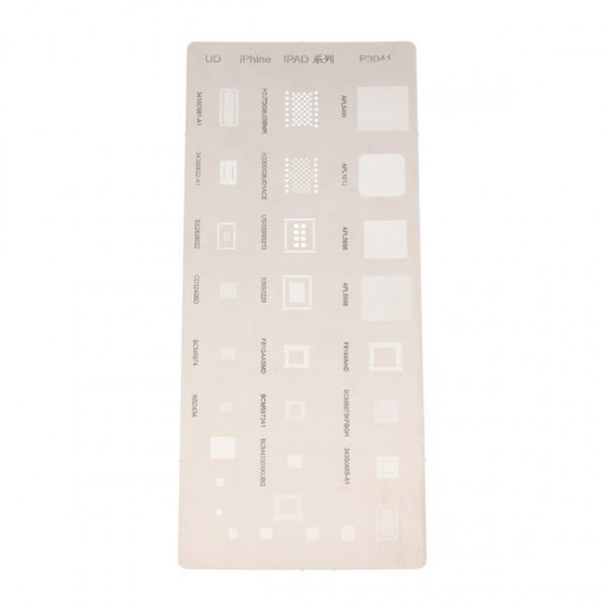 12pcs IC Chip BGA Reballing Stencil Kits Set Solder Template for iPhone4/4s/5/5s/6/6 Plus/6s/6s Plus/7/7 Plus/SE/Ipad