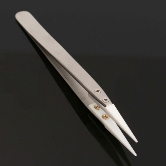 1600°Heat Resistant Ceramic Stainless Steel Tweezers Anti-static Ceramic Tweezers