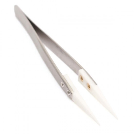 1600°Heat Resistant Ceramic Stainless Steel Tweezers Anti-static Ceramic Tweezers