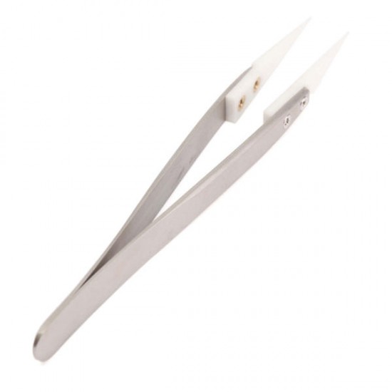 1600°Heat Resistant Ceramic Stainless Steel Tweezers Anti-static Ceramic Tweezers