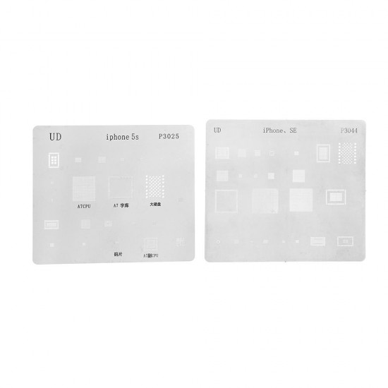 16pcs IC Chip BGA Reballing Stencil Set Solder Template for iPhone X 8 7 6s 6 Plus SE 5S 5C 5 4S 4