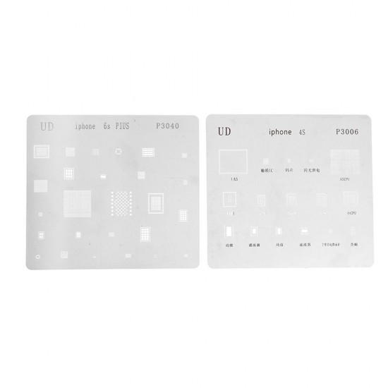 16pcs IC Chip BGA Reballing Stencil Set Solder Template for iPhone X 8 7 6s 6 Plus SE 5S 5C 5 4S 4