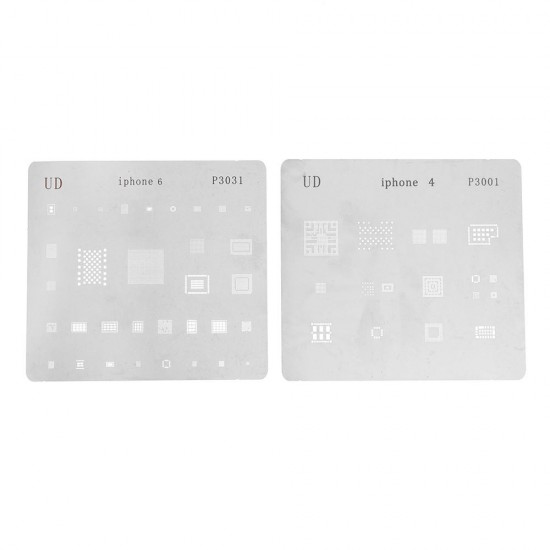 16pcs IC Chip BGA Reballing Stencil Set Solder Template for iPhone X 8 7 6s 6 Plus SE 5S 5C 5 4S 4