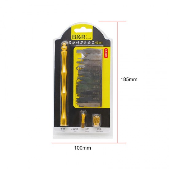 43 in 1 CPU NAND Removal Graver Blade Glue Cleaning Pry Phone Repair Tool for iPhone Motherboard Repair A9 A10 A11 43 in 1 CPU NAND Removal Graver Blade Glue Cleaning Pry Phone Repair Tool for iPhone Motherboard Repair A9 A10 A11