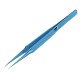 Blue Bend Head Titanium Alloy Tweezers Professional Maintenance Tools 0.15mm Edge Precision Fingerprint Tweezers Apple Main Board Copper Wire