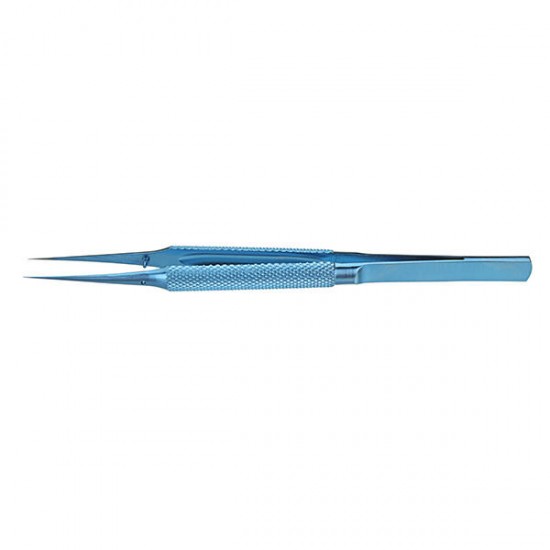Blue Straight Head Titanium Alloy Tweezers Professional Maintenance Tools 0.15mm Edge Precision Fingerprint Tweezers Apple Main Board Copper Wire