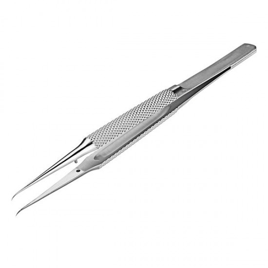 Gray Bend Head Titanium Alloy Tweezers Professional Maintenance Tools 0.15mm Edge Precision Fingerprint Tweezers Apple Main Board Copper Wire