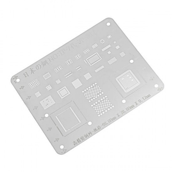 Japan Steel Phone Logic Board BGA Repair Stencil Tool for iPhone 7 7P Motherboard IC Chip Ball Soldering Net Japan Steel Phone Logic Board BGA Repair Stencil Tool for iPhone 7 7P Motherboard IC Chip Ball Soldering Net