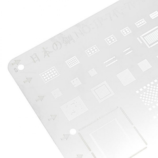 Japan Steel Phone Logic Board BGA Repair Stencil Tool for iPhone 7 7P Motherboard IC Chip Ball Soldering Net Japan Steel Phone Logic Board BGA Repair Stencil Tool for iPhone 7 7P Motherboard IC Chip Ball Soldering Net