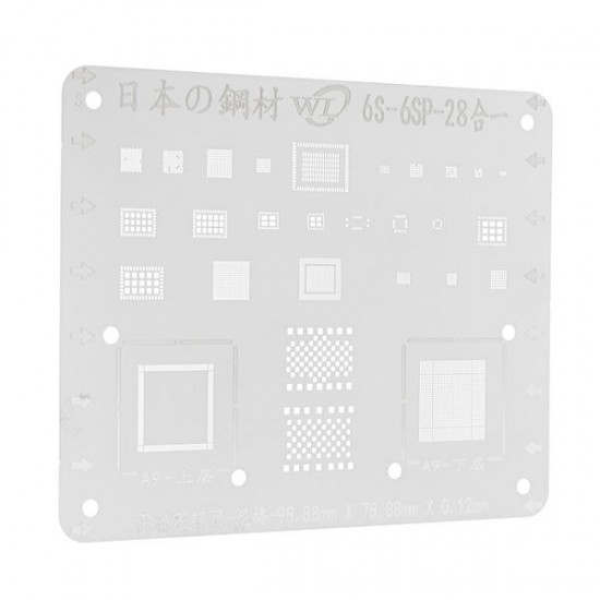 Japan Steel Phone Logic Board BGA Repair Stencil for iPhone 6S 6SP Motherboard IC Chip Ball Soldering Net