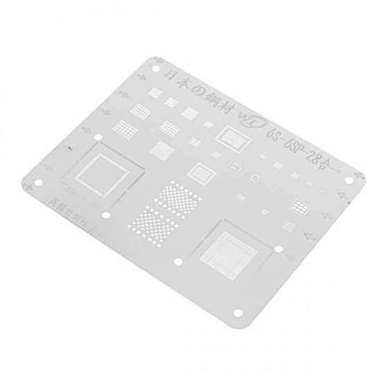Japan Steel Phone Logic Board BGA Repair Stencil for iPhone 6S 6SP Motherboard IC Chip Ball Soldering Net Japan Steel Phone Logic Board BGA Repair Stencil for iPhone 6S 6SP Motherboard IC Chip Ball Soldering Net