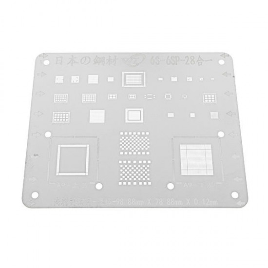 Japan Steel Phone Logic Board BGA Repair Stencil for iPhone 6S 6SP Motherboard IC Chip Ball Soldering Net