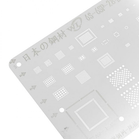 Japan Steel Phone Logic Board BGA Repair Stencil for iPhone 6S 6SP Motherboard IC Chip Ball Soldering Net Japan Steel Phone Logic Board BGA Repair Stencil for iPhone 6S 6SP Motherboard IC Chip Ball Soldering Net