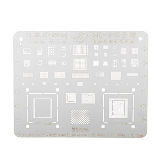 Japan Steel Phone Logic Board BGA Repair Stencil for iPhone 8 8P Motherboard IC Chip Ball Soldering Net Japan Steel Phone Logic Board BGA Repair Stencil for iPhone 8 8P Motherboard IC Chip Ball Soldering Net