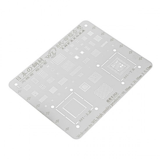 Japan Steel Phone Logic Board BGA Repair Stencil for iPhone 8 8P Motherboard IC Chip Ball Soldering Net Japan Steel Phone Logic Board BGA Repair Stencil for iPhone 8 8P Motherboard IC Chip Ball Soldering Net