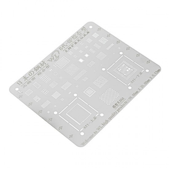 Japan Steel Phone Logic Board BGA Repair Stencil for iPhone 8 8P Motherboard IC Chip Ball Soldering Net