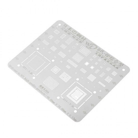 Japan Steel Phone Logic Board BGA Repair Stencil for iPhone 8 8P Motherboard IC Chip Ball Soldering Net