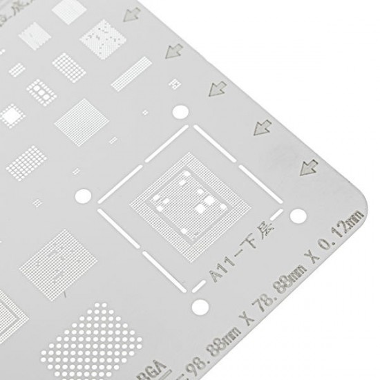 Japan Steel Phone Logic Board BGA Repair Stencil for iPhone 8 8P Motherboard IC Chip Ball Soldering Net Japan Steel Phone Logic Board BGA Repair Stencil for iPhone 8 8P Motherboard IC Chip Ball Soldering Net