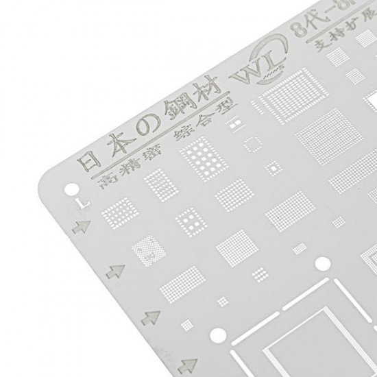 Japan Steel Phone Logic Board BGA Repair Stencil for iPhone 8 8P Motherboard IC Chip Ball Soldering Net Japan Steel Phone Logic Board BGA Repair Stencil for iPhone 8 8P Motherboard IC Chip Ball Soldering Net