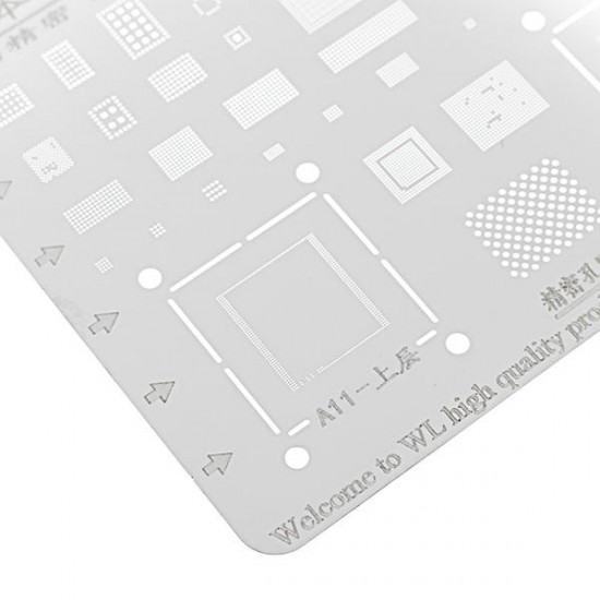 Japan Steel Phone Logic Board BGA Repair Stencil for iPhone 8 8P Motherboard IC Chip Ball Soldering Net Japan Steel Phone Logic Board BGA Repair Stencil for iPhone 8 8P Motherboard IC Chip Ball Soldering Net