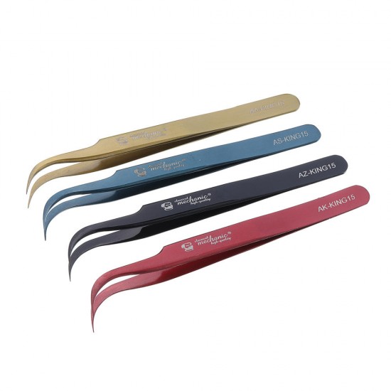 KING15 Precision Tweezer Clamp Layered Open Repair Tool for Mobile Phone Camera Computer PCB BGA IC Chip Removal Food Tweezers KING15 Precision Tweezer Clamp Layered Open Repair Tool for Mobile Phone Camera Computer PCB BGA IC Chip Removal Food Tweezers