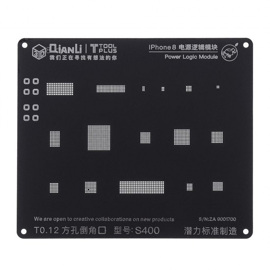 S400 3D BGA Reballing Stencil Power Logic Module BGA Reballing Repair Tool for iOS 5 5S 6 6S 7G 7Plus 8 8P