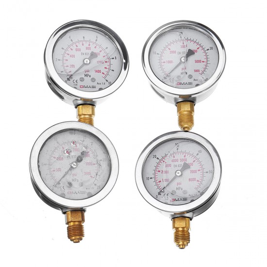 10/25/40/60mpa Hydraulic Pressure Guage Test Kit with 4pcs Oil Gauge Test Hose